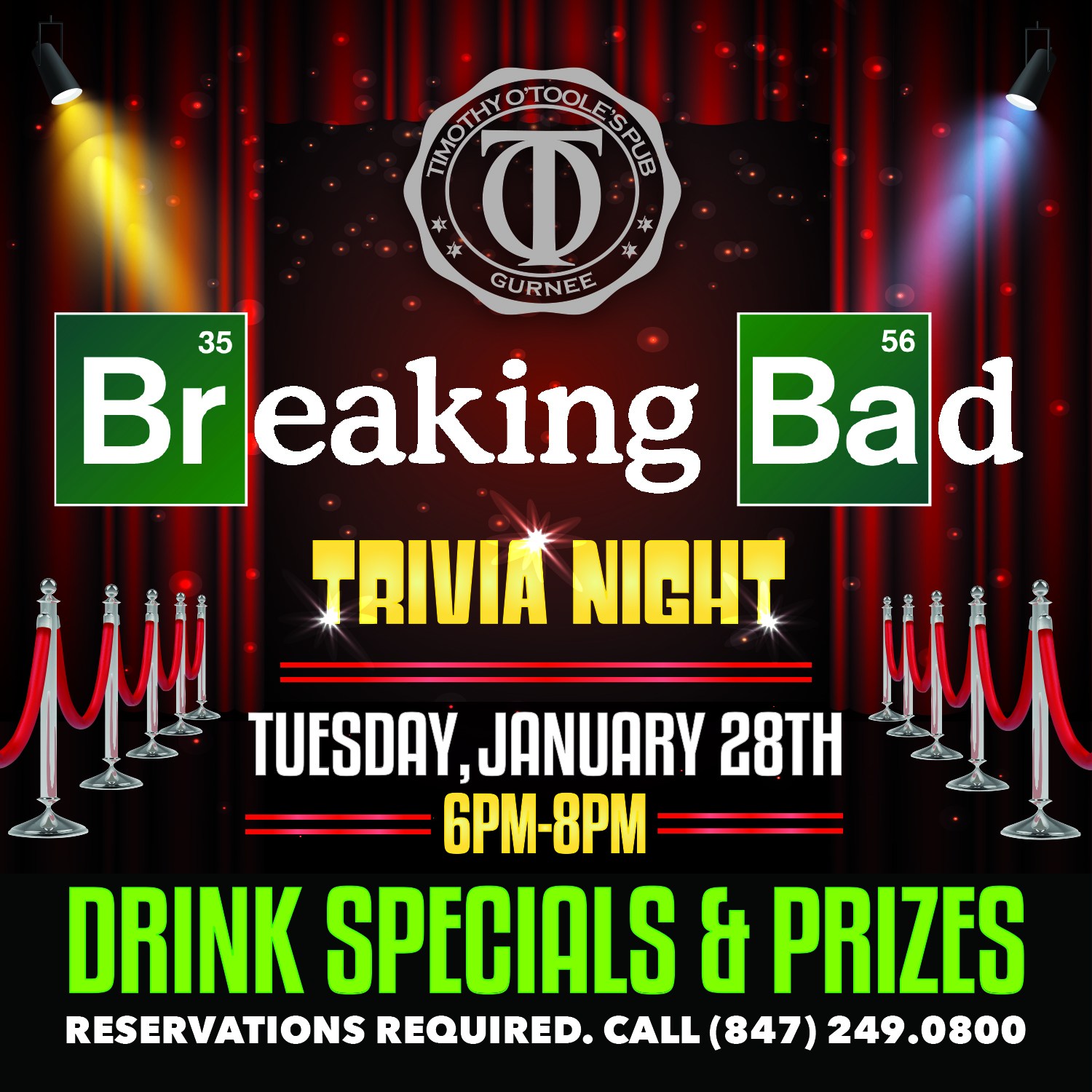 Breaking Bad Trivia Night at Timothy O'Toole's Pub